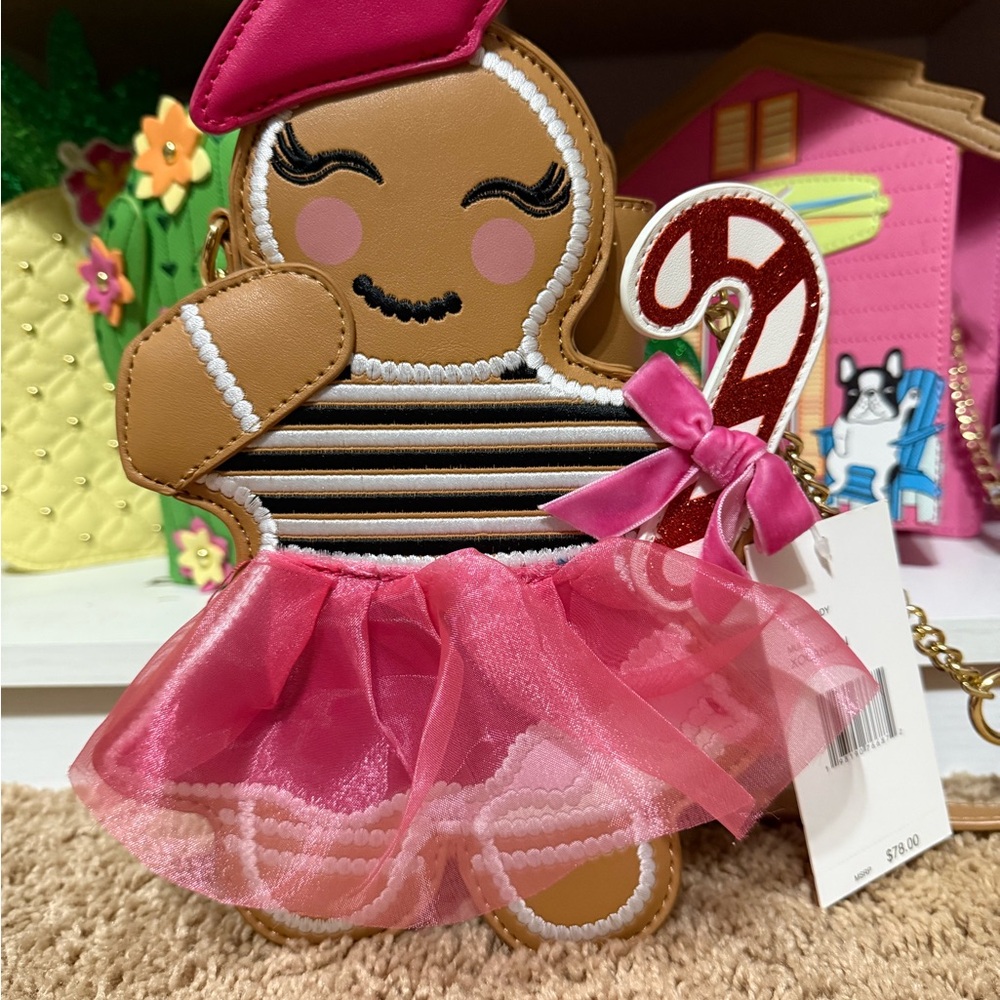 NWT Gingerbread Girl Crossbody with Pink Tutu